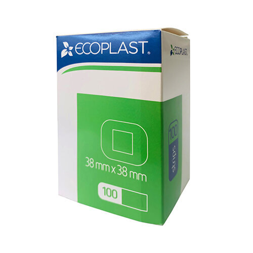 Pleistrai Ecoplast N100 rinkinys, 38mmx38mm kaina ir informacija | Pirmoji pagalba | pigu.lt