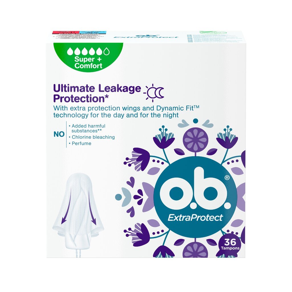 Tamponai O.B. ProComfort Extra Protect Super Plus 36 vnt. цена и информация | Tamponai, higieniniai paketai, įklotai | pigu.lt