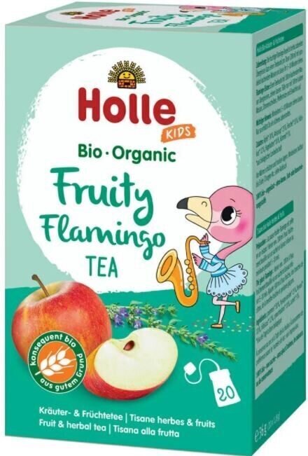 Holle vaisių ir žolelių arbata vaikams "Fruity Flamingo" 20 pakelių kaina ir informacija | Užkandžiai, gėrimai vaikams | pigu.lt
