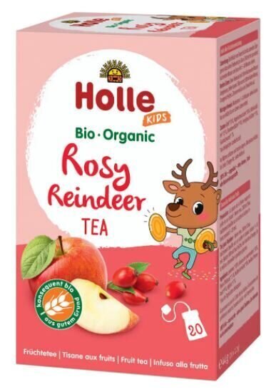 Holle BIO žolelių arbata vaikams "Rosy Reindeer" 20 pakelių kaina ir informacija | Užkandžiai, gėrimai vaikams | pigu.lt