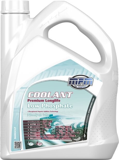 Aušinimo skystis MPM Coolant Low Phosphate -37C Ready To Use 5L (86005CLP) kaina ir informacija | Langų ir aušinimo skysčiai | pigu.lt