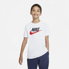 Nike детская футболка AR5252*107, белый/красный цена и информация | Рубашки для мальчиков | pigu.lt