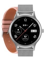Pacific zy697e 18-5, sidabrinė / rožinė kaina ir informacija | Išmanieji laikrodžiai (smartwatch) | pigu.lt