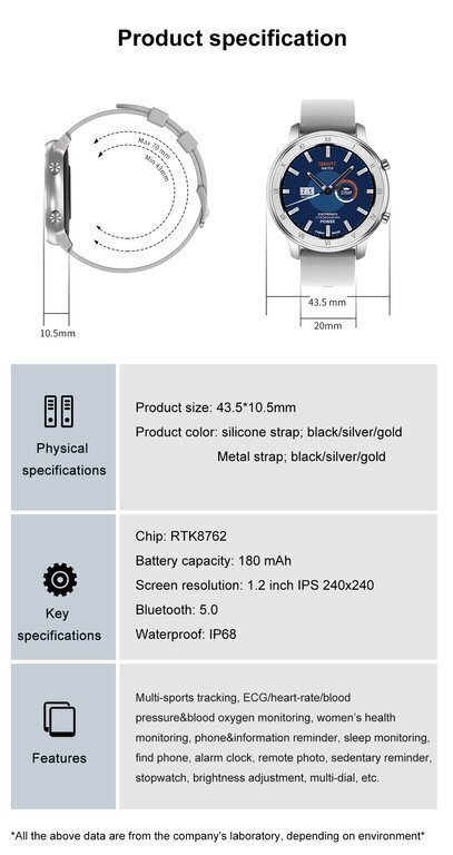 Pacific 17 Steel Black + Black kaina ir informacija | Išmanieji laikrodžiai (smartwatch) | pigu.lt