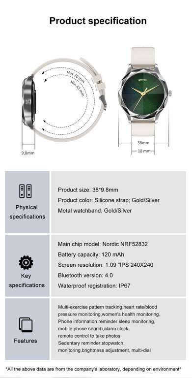 Pacific 27 Steel Rose Gold kaina ir informacija | Išmanieji laikrodžiai (smartwatch) | pigu.lt