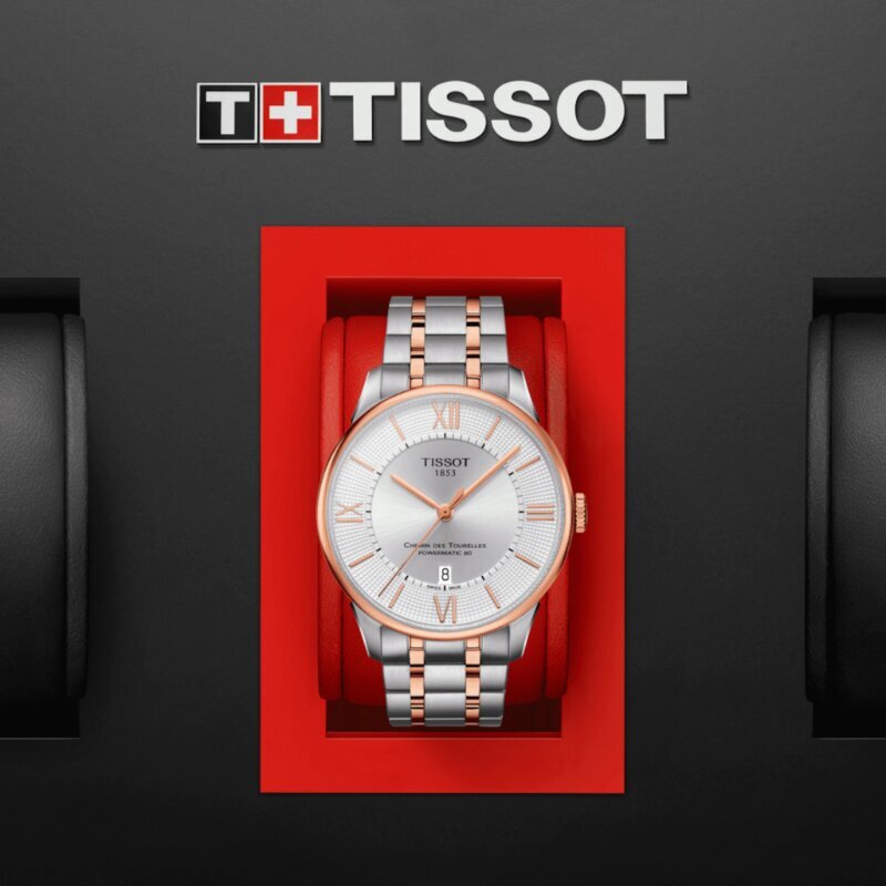 Laikrodis moterims Tissot T-Classic Chemin Des Tourelles Powermatic 80 T099.407.22.038.02 kaina ir informacija | Moteriški laikrodžiai | pigu.lt