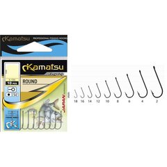 Крючки KAMATSU Round Bln, №12 цена и информация | Крючки для рыбалки | pigu.lt