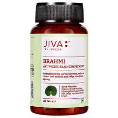 Maisto papildas Jiva Ayurveda Brahmi, 120 tablečių kaina ir informacija | Vitaminai, maisto papildai, preparatai gerai savijautai | pigu.lt