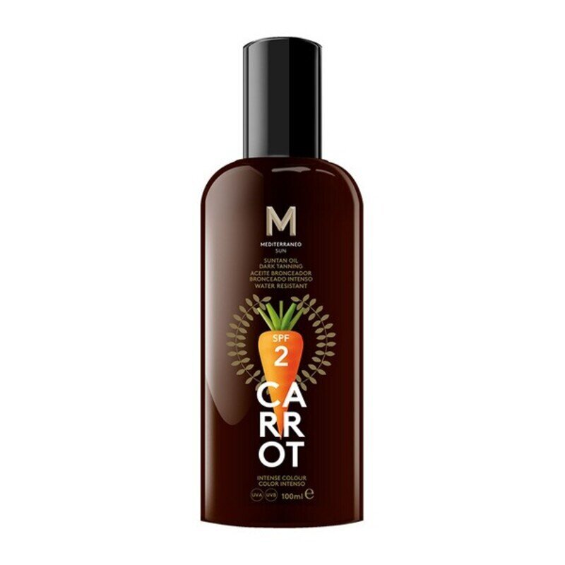 Aliejus nuo saulė Mediterraneo Sun Carrot Suntan Oil Dark Tanning Spf2, 100 Ml цена и информация | Kremai nuo saulės | pigu.lt