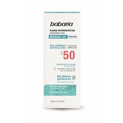 Солнцезащитное жидкое средство Babaria Solar Mineral UV Spf 50 (50 ml) цена и информация | Кремы от загара | pigu.lt