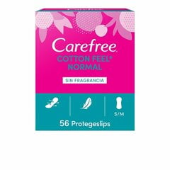 Kvėpuojantys Įklotai Carefree Cotton Feel, 56 vnt kaina ir informacija | Tamponai, higieniniai paketai, įklotai | pigu.lt