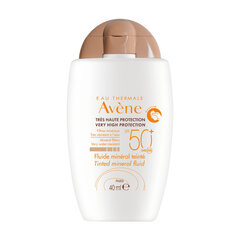 Apsauga nuo saulės su spalva Avene Fluide MIneral Spf 50+, 40 ml kaina ir informacija | Kremai nuo saulės | pigu.lt