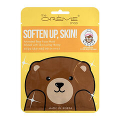 Veido kaukė The Crème Shop Soften Up, Skin! Bear, 25 g kaina ir informacija | Veido kaukės, paakių kaukės | pigu.lt