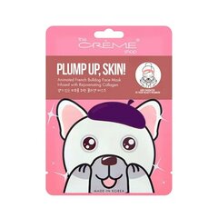 Veido kaukė The Crème Shop Plump Up French Bulldog, 25 g kaina ir informacija | Veido kaukės, paakių kaukės | pigu.lt