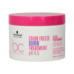 Маска для седых волос Schwarzkopf Bonacure Color Freeze Silver pH4.5, 500 мл цена и информация | Средства для укрепления волос | pigu.lt