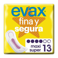 Maxi įklotai be sparnelių Evax Fina & Segura, 13 vnt kaina ir informacija | Tamponai, higieniniai paketai, įklotai | pigu.lt