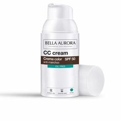 CC Cream Bella Aurora Spf 50 Без масла (30 ml) цена и информация | Кремы для лица | pigu.lt