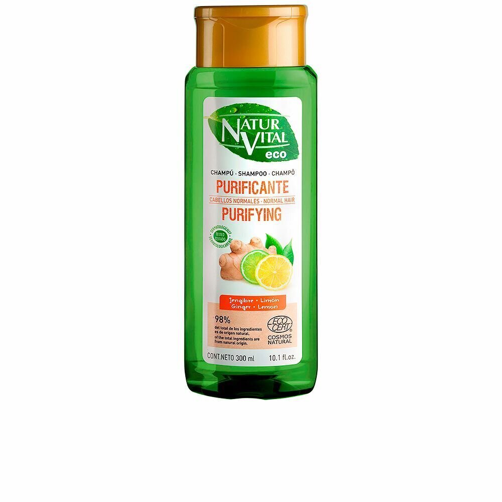 Valomasis šampūnas Naturvital Eco Citrinos Imbieras, 300 ml. kaina ir informacija | Šampūnai | pigu.lt