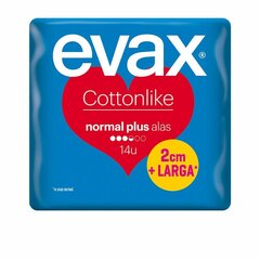 Обычные прокладки без крылышек Evax Cotton Like Plus цена и информация | Тампоны, гигиенические прокладки для критических дней, ежедневные прокладки | pigu.lt