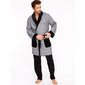 Vyriškas chalatas HOM 9009984183168, pilkos spalvos kaina ir informacija | Vyriški chalatai, pižamos | pigu.lt
