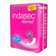 Įprasti įklotai Indasec Discreet, 24 vnt kaina ir informacija | Tamponai, higieniniai paketai, įklotai | pigu.lt