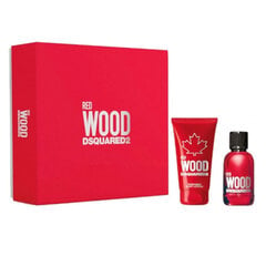 Rinkinys Dsquared2 Red Wood moterims: tualetinis vanduo EDT, 30 ml + kūno losjonas, 50 ml kaina ir informacija | Kvepalai moterims | pigu.lt