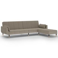 Dvivietė vidaXL sofa-lova su pakoja, pilka цена и информация | Диваны | pigu.lt