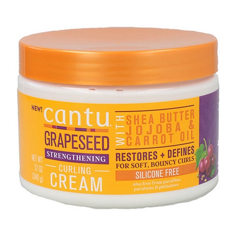 Plaukų kremas Cantu Grapeseed Curling Cream, 340 g kaina ir informacija | Priemonės plaukų stiprinimui | pigu.lt