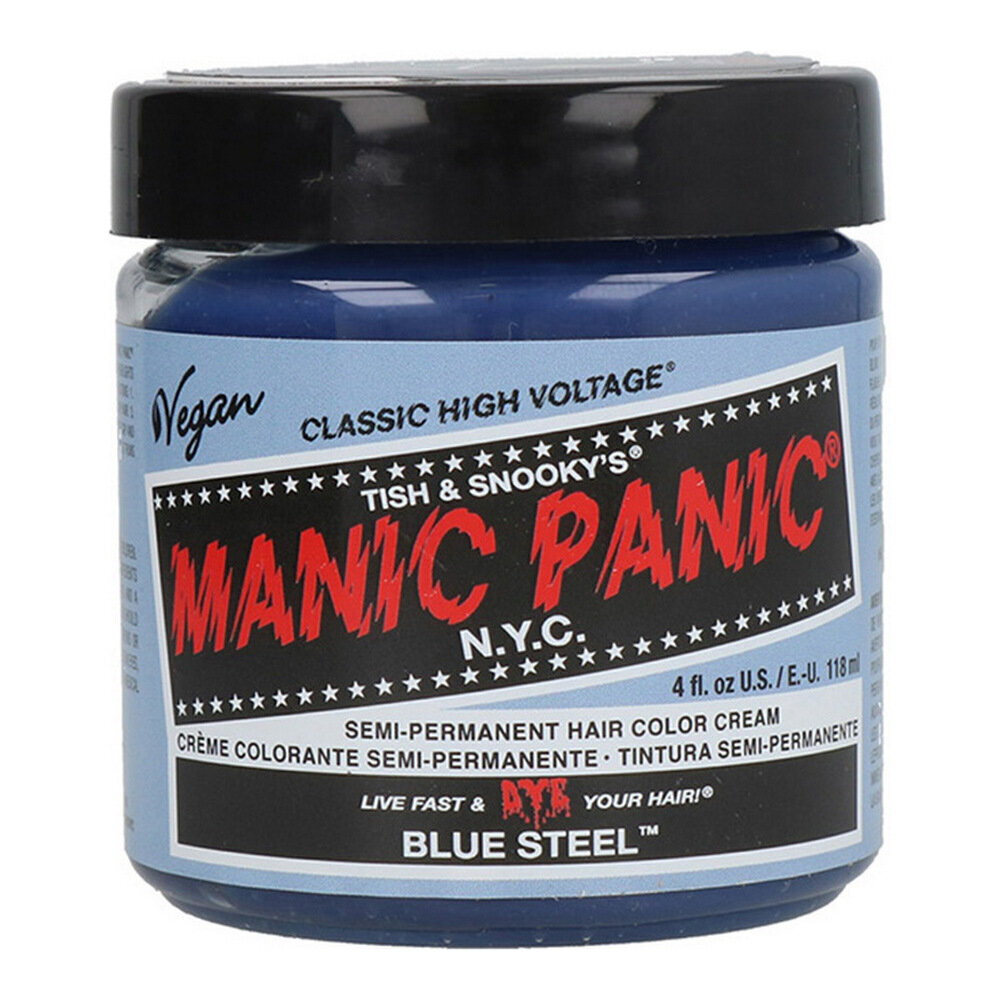 Ilgalaikiai plaukų dažai Manic Panic Classic Blue Steel, 118 ml kaina ir informacija | Plaukų dažai | pigu.lt