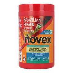 Plaukų kaukė Novex Brazilian Keratino 400 ml kaina ir informacija | Priemonės plaukų stiprinimui | pigu.lt
