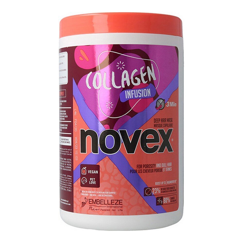 Plaukų kaukė Novex Infusion Collagen kaina ir informacija | Priemonės plaukų stiprinimui | pigu.lt