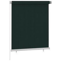 vidaXL Lauko roletas, tamsiai žalios spalvos, 120x140cm, HDPE kaina ir informacija | Žaliuzės | pigu.lt