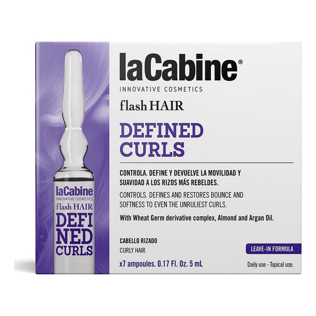 Ampulės laCabine Flash Hair Garbanas fiksuojantis skystis, 7 x 5 ml цена и информация | Priemonės plaukų stiprinimui | pigu.lt