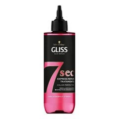 Atkuriamoji plaukų kaukė Schwarzkopf Gliss 7 Sec Color Perfector, 200 ml kaina ir informacija | Priemonės plaukų stiprinimui | pigu.lt