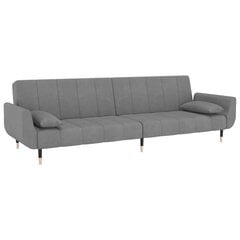 Dvivietė vidaXL sofa-lova, pilka kaina ir informacija | Sofos | pigu.lt