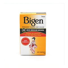 Ilgalaikiai dažai Bigen Nº56 Rich Medium Brown, 6 g kaina ir informacija | Plaukų dažai | pigu.lt