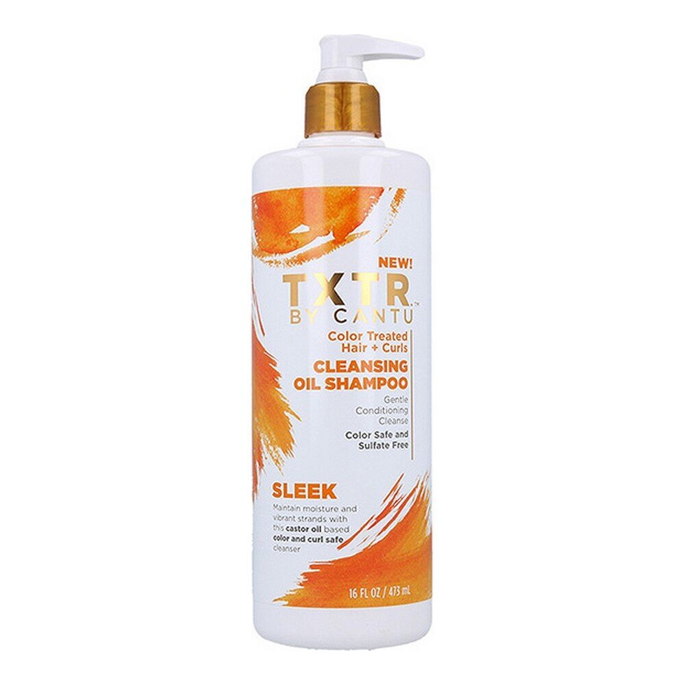 Šampūnas ir kondicionierius Cantu Txtr Sleek Cleansing Oil, 473 ml kaina ir informacija | Šampūnai | pigu.lt