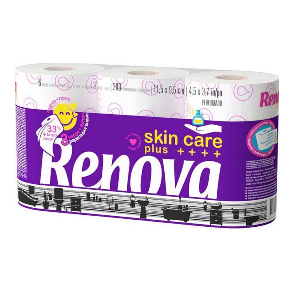 Tualetinis popierius Renova Skin Care цена и информация | Tualetinis popierius, popieriniai rankšluosčiai | pigu.lt