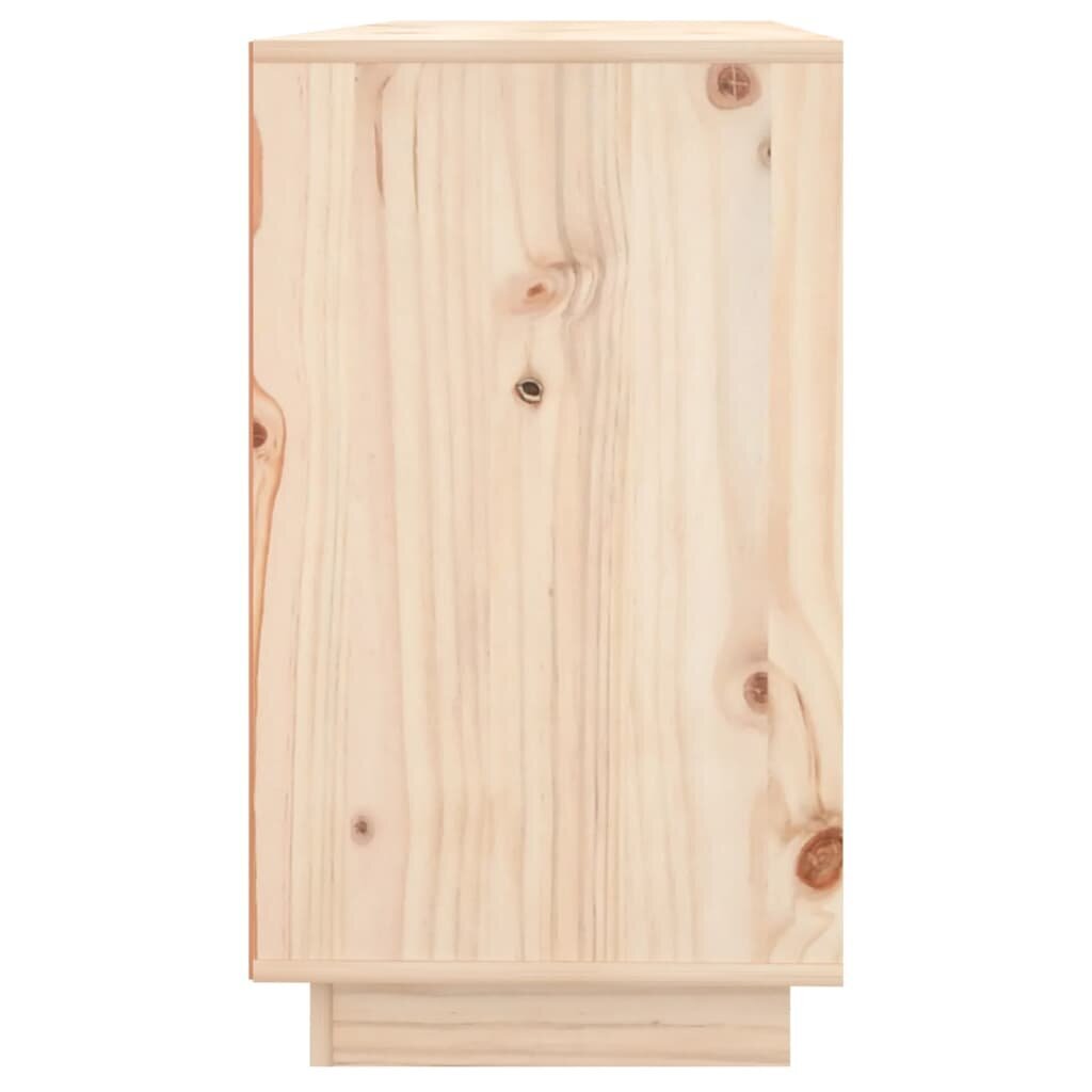 vidaXL Šoninė spintelė, 111x34x60cm, pušies medienos masyvas kaina ir informacija | Svetainės spintelės | pigu.lt
