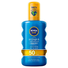 Солнцезащитный спрей Protege & Refresca Nivea Spf 50 (200 мл) цена и информация | Кремы от загара | pigu.lt