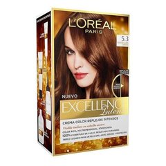 Постоянная краска Excellence Intense L'Oreal Expert Professionnel Золотисто-каштановый светлый цена и информация | Краска для волос | pigu.lt