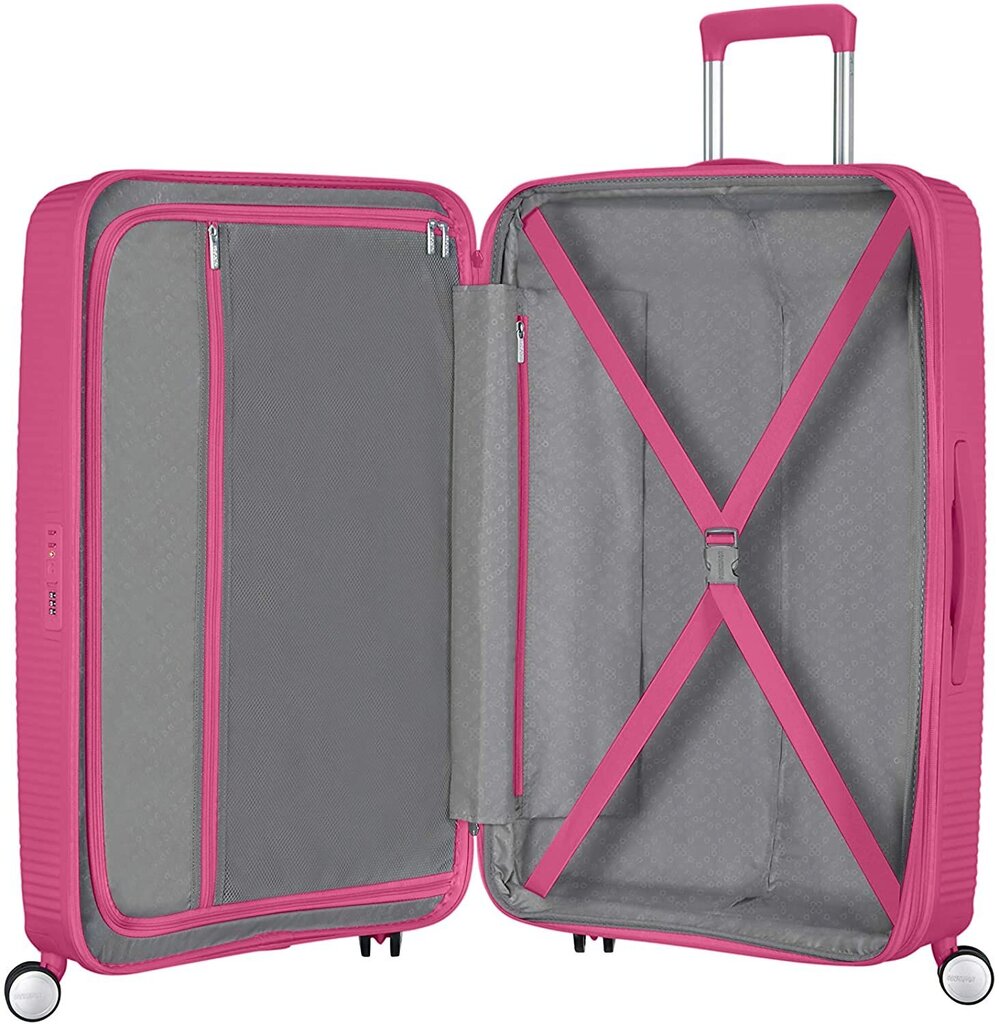 Didelis lagaminas American Tourister Soundbox 77cm Megenta L kaina ir informacija | Lagaminai, kelioniniai krepšiai | pigu.lt