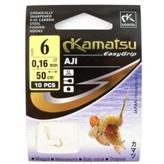Kabliukai Su Pavadėliu KAMATSU Aji Maggot 50cm Nr.6 цена и информация | Крючки для рыбалки | pigu.lt