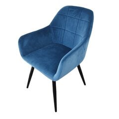 Veliūrinių fotelių komplektas,2 vnt, mėlynas kaina ir informacija | Virtuvės ir valgomojo kėdės | pigu.lt