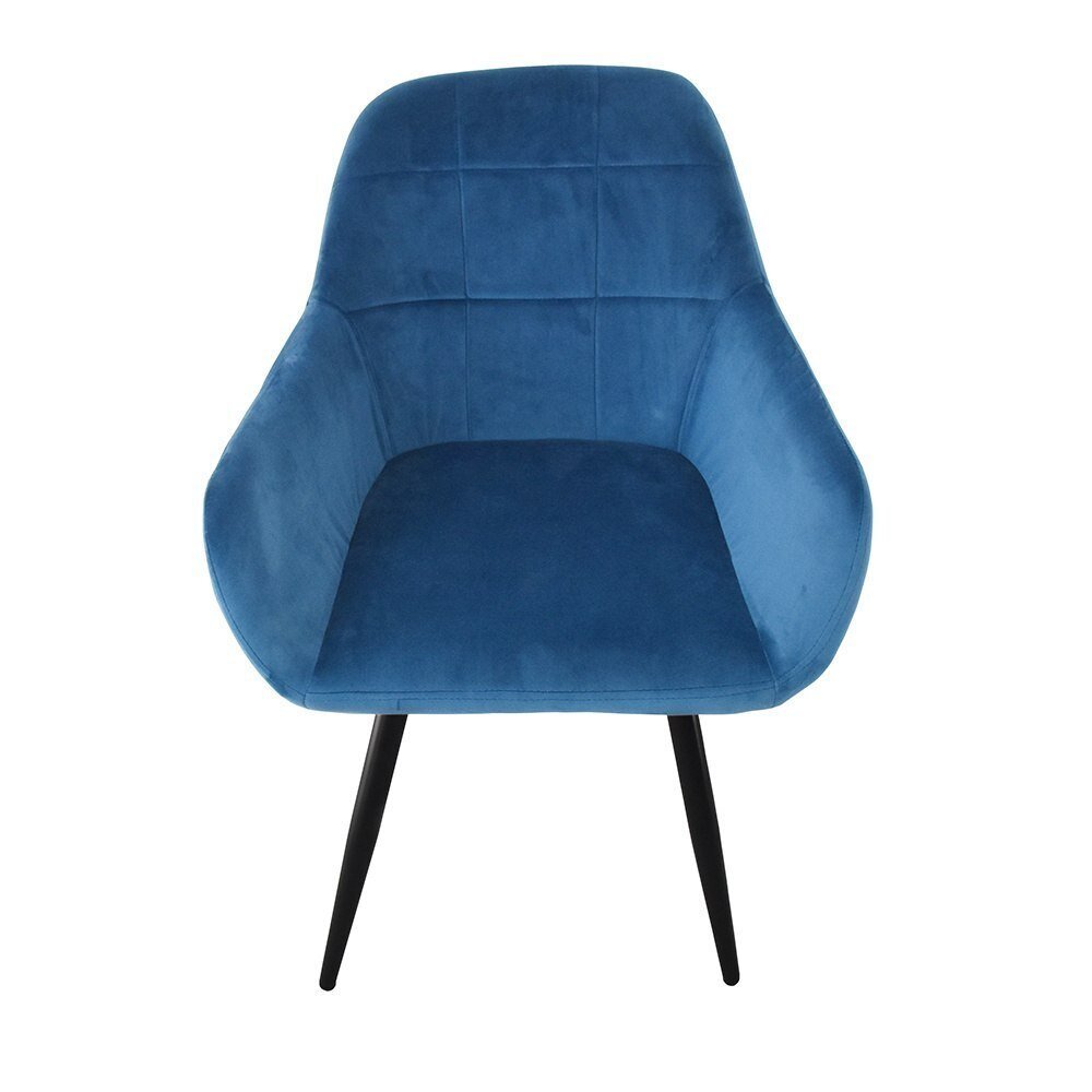 Veliūrinių fotelių komplektas,2 vnt, mėlynas цена и информация | Virtuvės ir valgomojo kėdės | pigu.lt