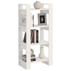 vidaXL Spintelė knygoms/kambario pertvara, balta, 60x35x125cm, mediena цена и информация | Полки | pigu.lt