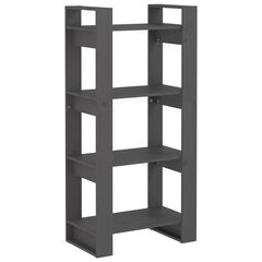 vidaXL Spintelė knygoms/kambario pertvara, pilka, 60x35x125cm, mediena kaina ir informacija | Lentynos | pigu.lt