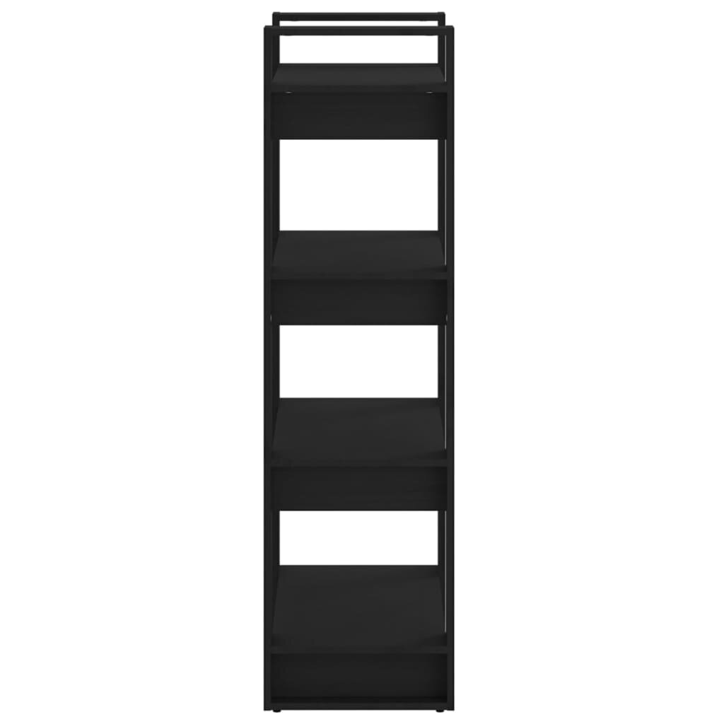 vidaXL Spintelė knygoms/kambario pertvara, juoda, 60x35x125cm, mediena kaina ir informacija | Lentynos | pigu.lt