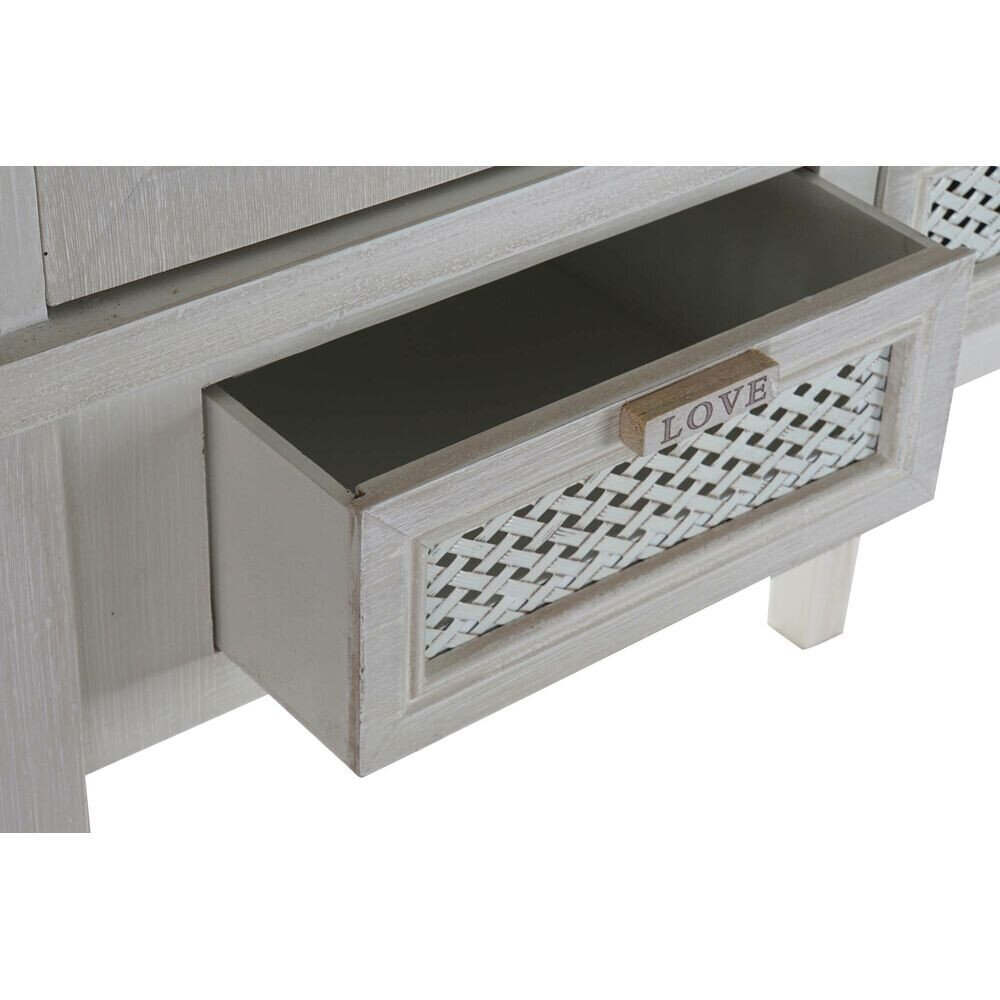 Indauja DKD Home Decor Balta Medžio MDF (80 x 37,4 x 175,5 cm) kaina ir informacija | Komodos | pigu.lt