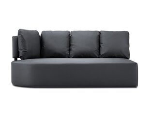 Trivietė modulinė sofa Calme Jardin Barts, tamsiai pilka kaina ir informacija | Lauko kėdės, foteliai, pufai | pigu.lt